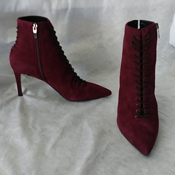 Kendall & Kylie Shoes - Kendall + Kyle, Dark Red Suede 8.5M, A20